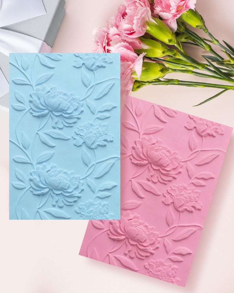 UCEC Embossing Folder for Card Making, 3D Textured Floral Plastic Embossing Folders for DIY Scrapbooking, Embossing Tool for Greeting Cards, Card Making Tools & Paper Crafts (Large Flower) - Image 4